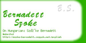 bernadett szoke business card